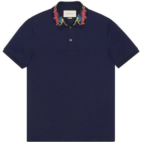 gucci dragon embroidered shirt|Gucci polo shirts for men.